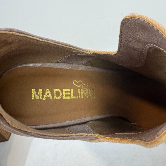 Girl Madeline Womens Size 7M Brown Suede Upper Ankle Bootie Peep Toe High Heels - Picture 8 of 13